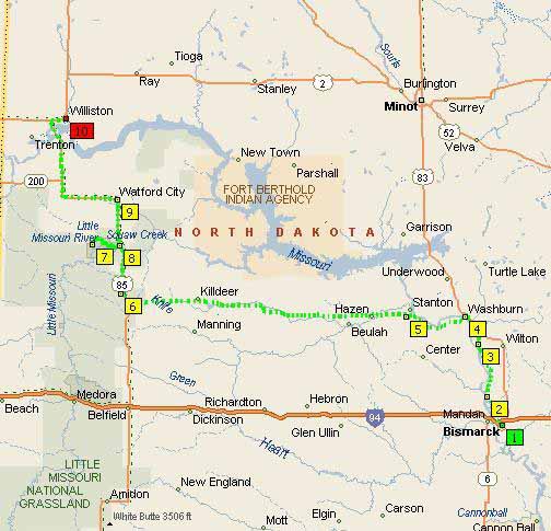 Bismarck, ND to Williston, ND