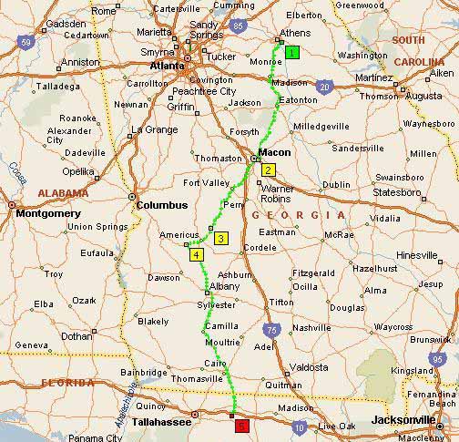 Athens, GA to Nash, FL