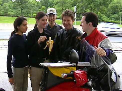 Witnessing the start.  Zoraida Olvera, Dahlia Dean, Juan Olvera, David Coke and Daniel Cohen