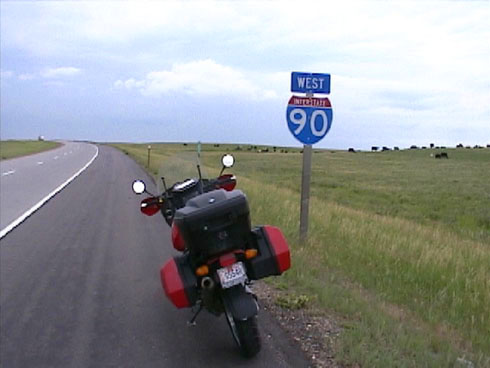 Along I-90, near the Missouri River.  Lots and lots of cows.