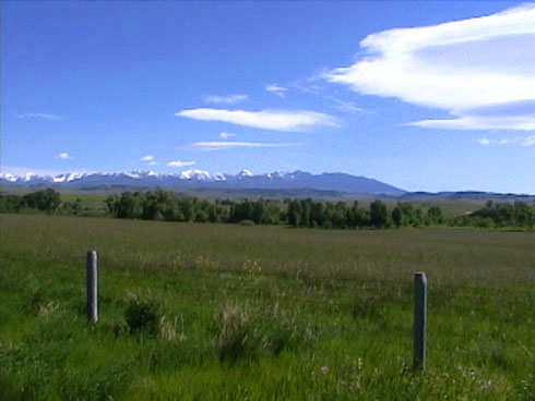 The Crazy Mountains along US-89.