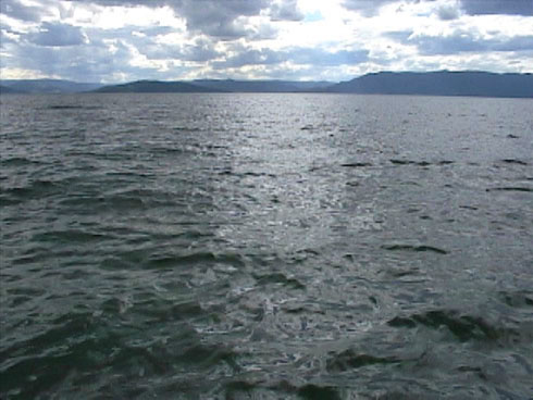 The cool, clear waters of Flathead Lake.