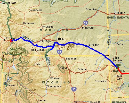 Sturgis, SD to Livingston, MT