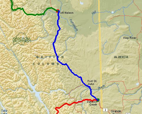Dawson Creek, BC to Fort Nelson, BC
