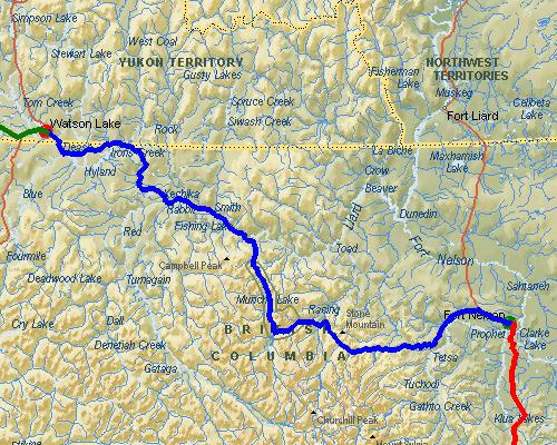 Fort Nelson, BC to Watson Lake, YT