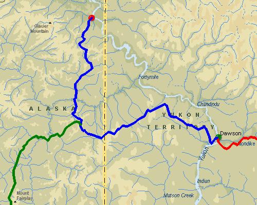 Dawson City, YT to Eagle, AK