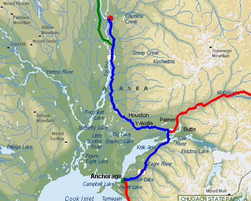 Anchorage, AK toTalkeetna, AK