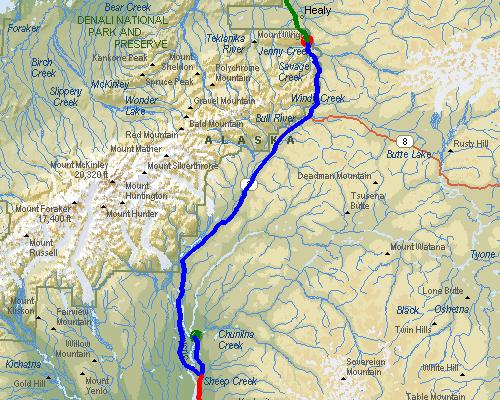 Talkeetna, AK to Denali, AK