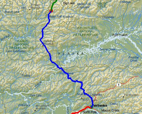 Fairbanks, AK to Coldfoot, AK