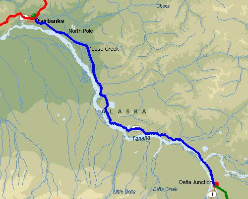Fairbanks, AK to Delta Junction, AK