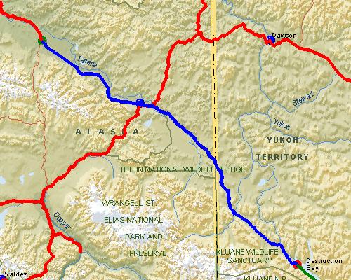 Delta Junction, AK to Burwash Landing, YT