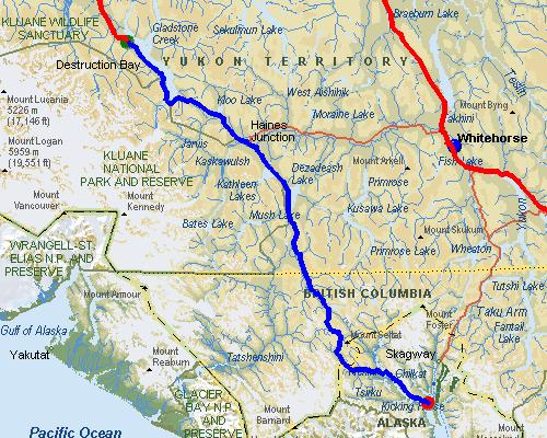 Burwash Landing, YT to Haines, AK