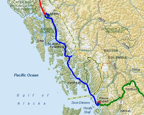 Juneau, AK to Prince Rupert, BC