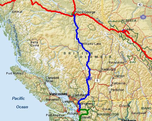 Prince George, BC to Burlington, WA